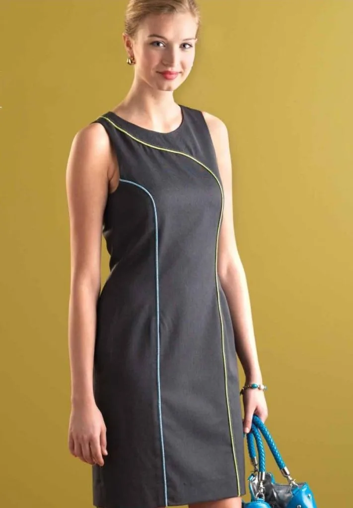 Сукня прямого крою з асиметричними лініями, XS-XL