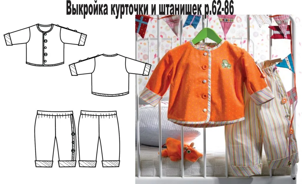 Курточка та брючки для малюка (розмір 62-86)