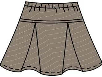Дитяча спідниця з фігурною кокеткою (зріст 92-164)