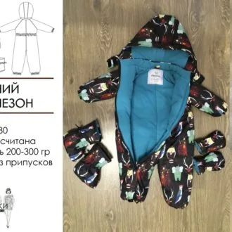 Комбінезончик і шапочка на весну та осінь для ляльки