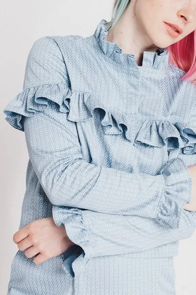 Блуза з баскою Solange, розміри S-M-L