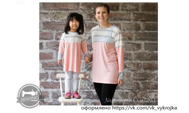 Туніка для мами та доньки (розмір мама XS-XXL, розмір донька 12міс-12років)