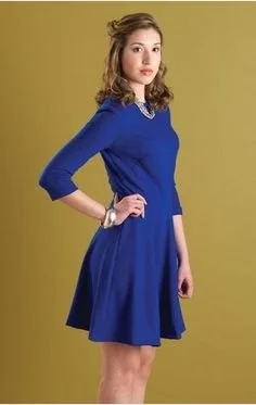 Приталена сукня з рукавами 3/4 та спідницею, розміри XS–XL