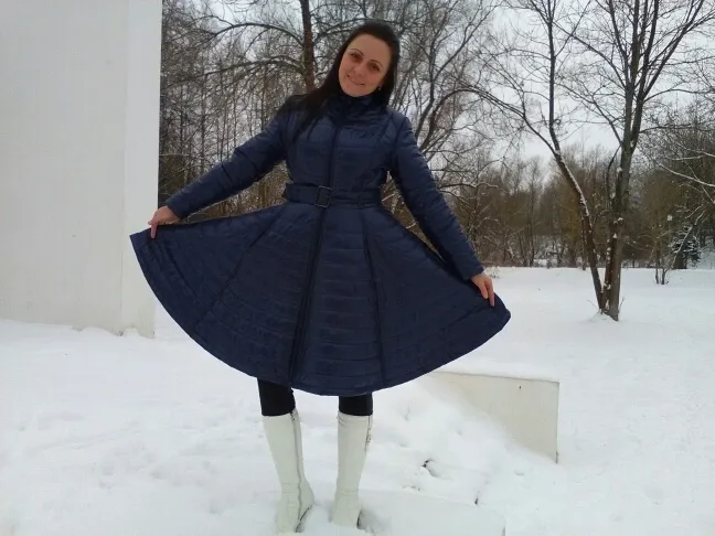 Викройка куртки, пальто з спідницею, що розкльошує, розміри 40-50