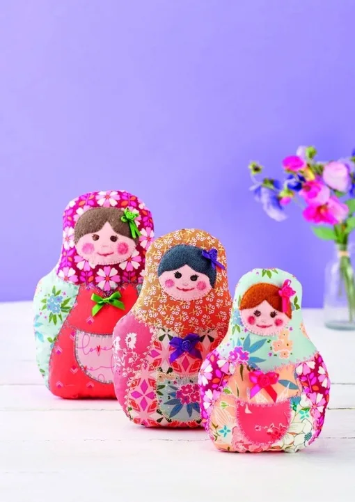 Матрьошка з тканини, 3 розміри