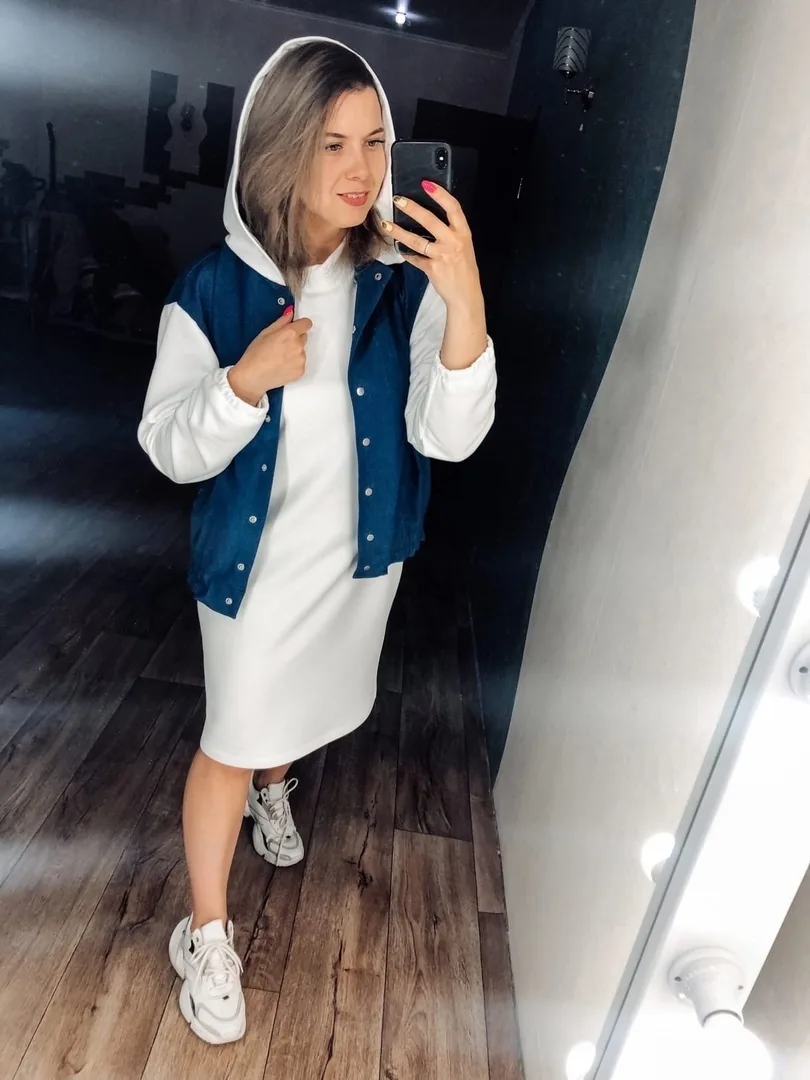 Бомбер з джинси та футера, розміри 42-60