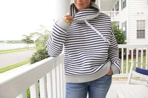 Толстовка з високим коміром та асиметричною блискавкою, розміри XS-XXL/42-62 рус.