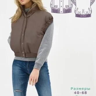 Жілет однобортний, розміри 42–50