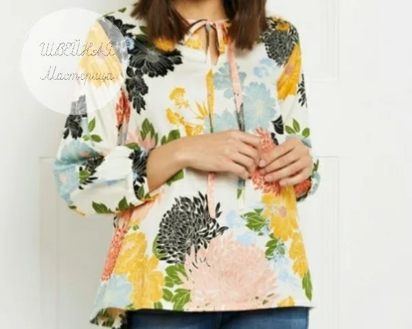 Жіноча блуза з довгими об’ємними рукавами (S, M, L, XL)