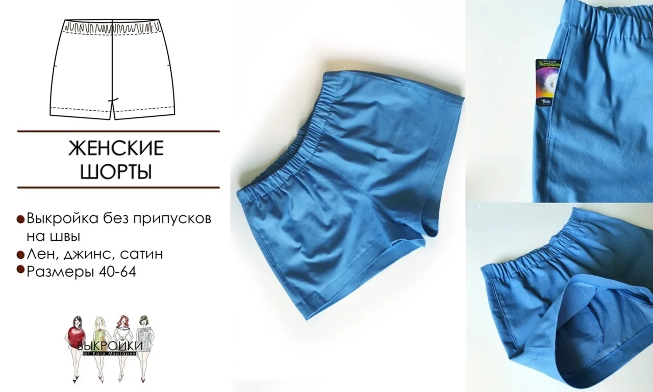 Жіночі шорти (розміри 40-64, за відгуками трохи більшим)