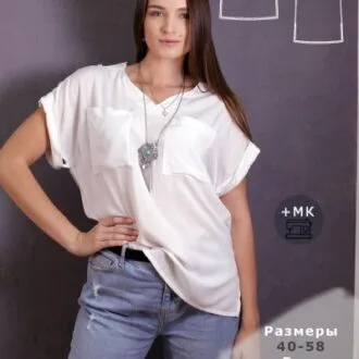 Блуза з бантом (34-62 євро (40-68 рус))