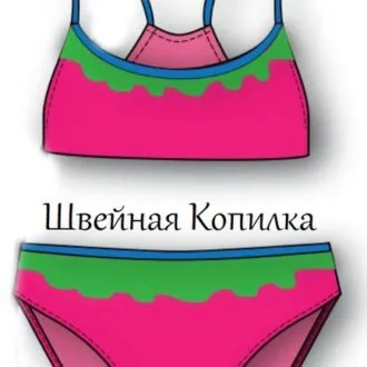 Дитячий роздільний купальник на зріст 116-122 см