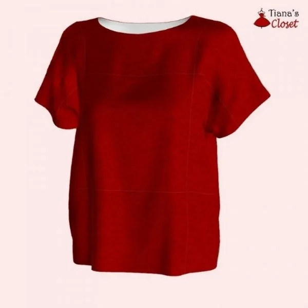 Жіноча блуза зі спущеним плечем "Simple boxy top", XXS-5XL