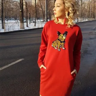 Трикотажне жіноче плаття-туніка «Lisa» з бічними кишенями, розміри 8-24 UK