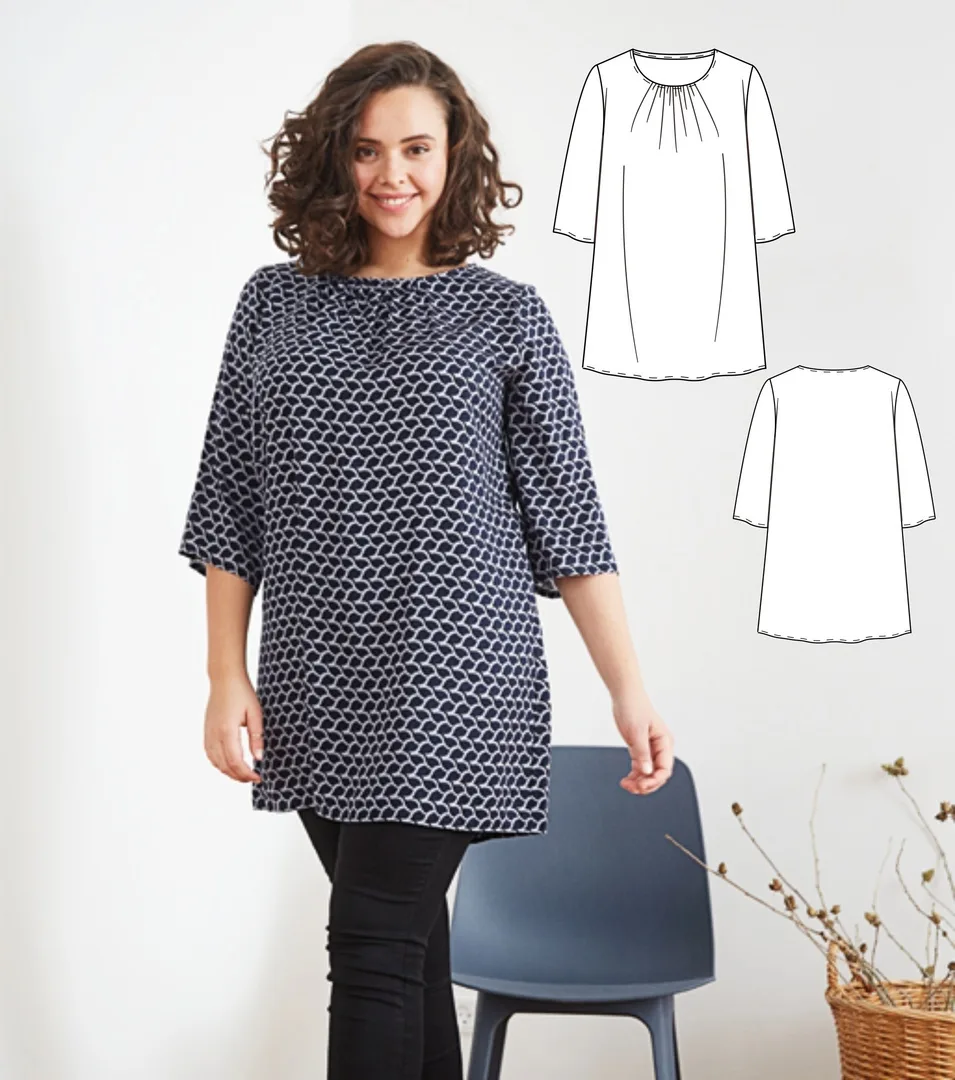 Туніки та блузки Plus Size, розміри 46–56 європейські