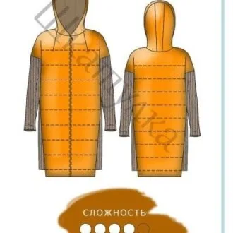 Пальто жіноче «Chloe» з простим кроєм, 34-54 європейські розміри