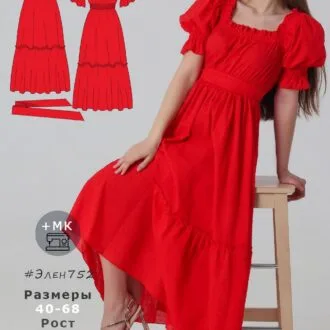 Сукня-туніка А-силуету з кишенями, 104-128