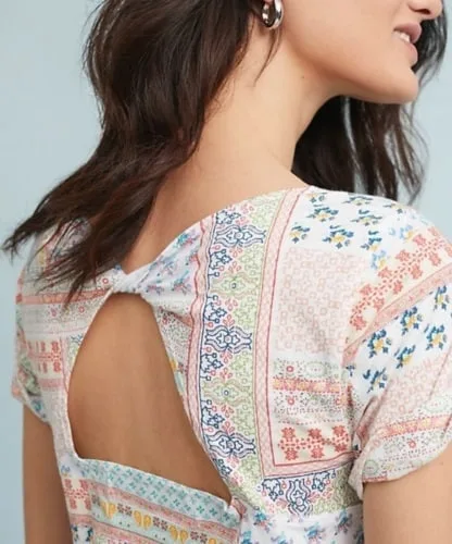 Жіноча футболка Erin twist back на розміри XXS-5XL