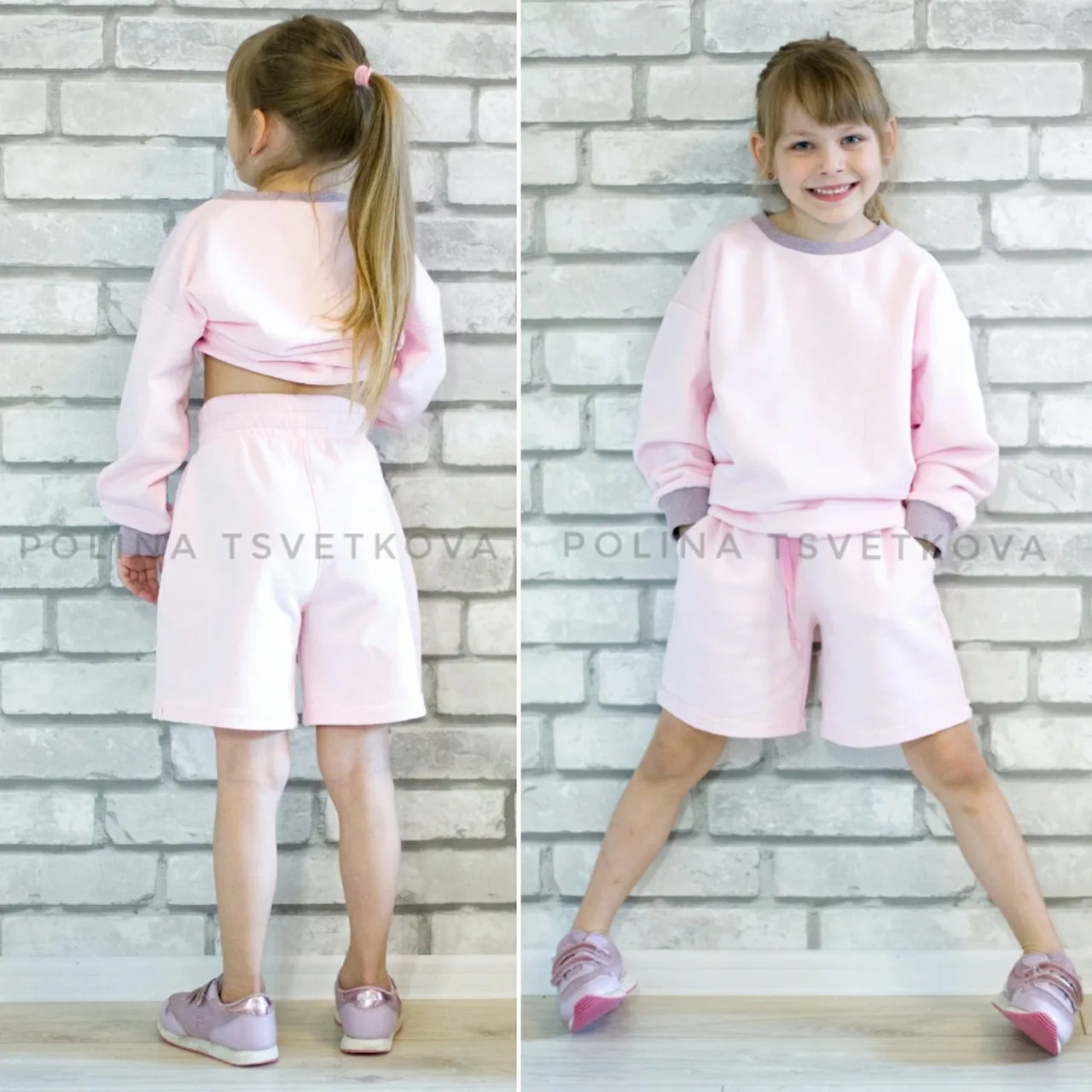 Вільні дівчата шорти PINK (104-146)