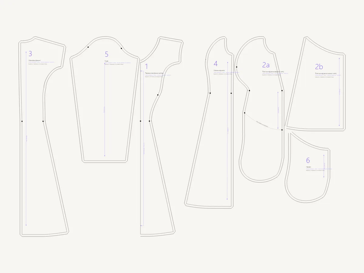 Викройка трикотажної сукні xxs-xxl