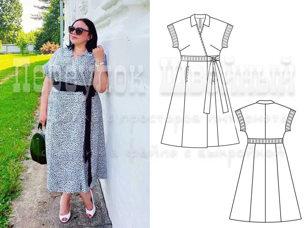 Жіноча сукня із запахом, євро 44-52